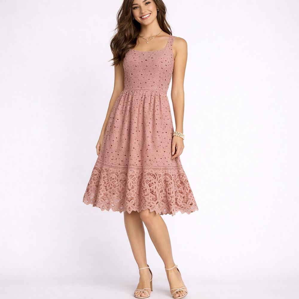 NWT Anthropologie Maeve Romaticore Gorpcore Lace Graduation Dress Size 6